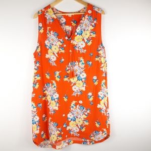 Beach Lunch Lounge Tropical Floral Dress Sz XL